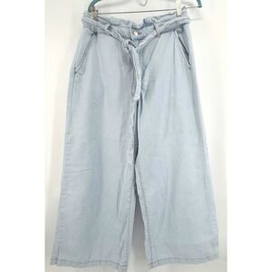 Banana Republic Petite High Rise Wide Leg Jeans Pants Womens 12 Light Wash Denim